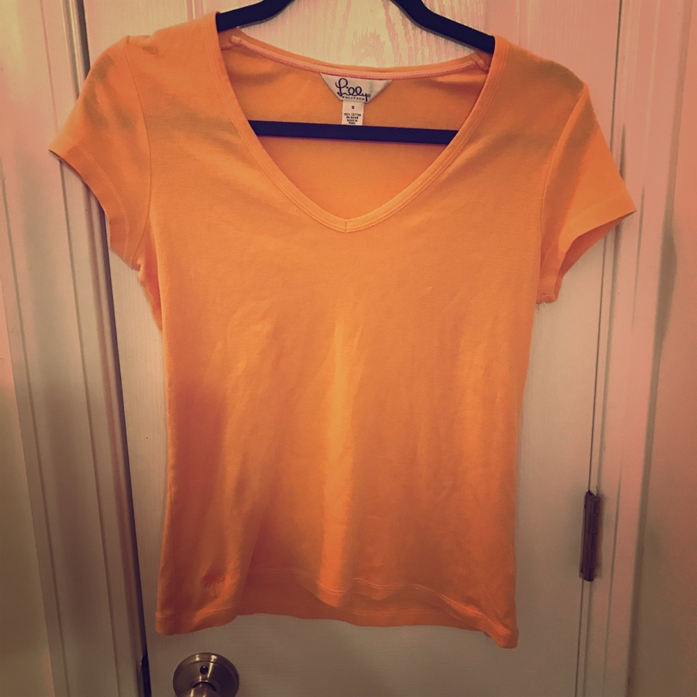 🔥3 for $10 SALE! Lilly Pulitzer orange v neck top small